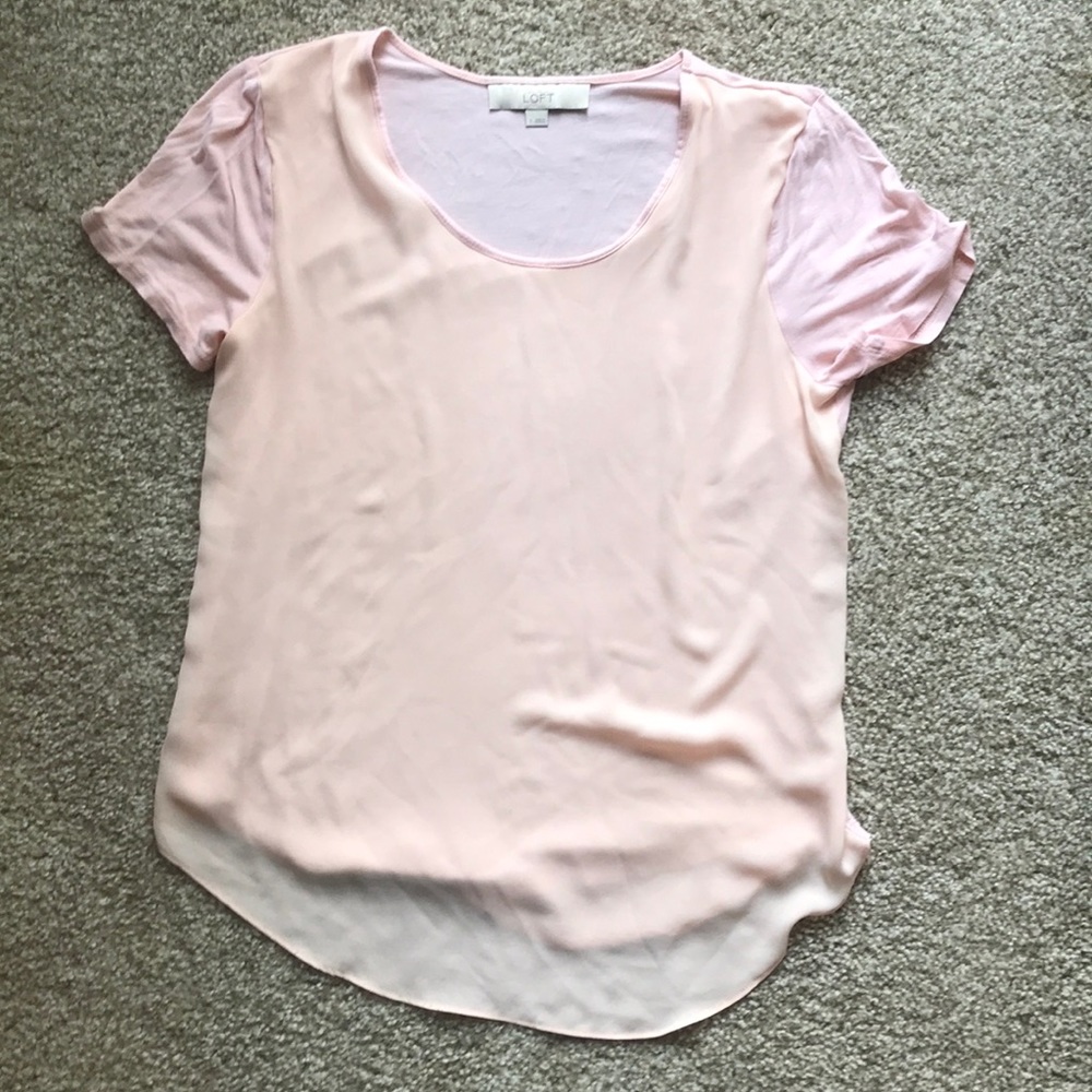 LOFT by ANN TAYLOR PINK/PEACH BLOUSE